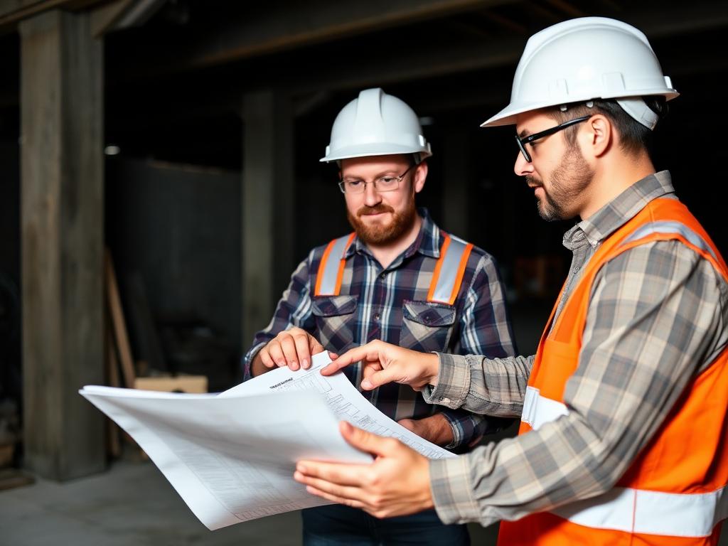 Mentor and apprentice on site